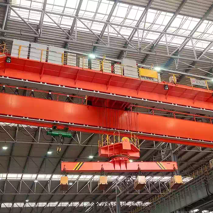 Electromagnetic hanging beam bridge crane of a steel enterprise in Hebei Province